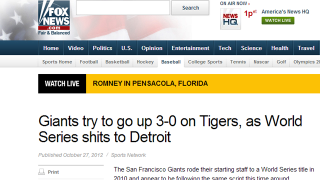 Illustration for article titled "World Series Shits To Detroit" Declares Chicago Tribune, Fox News, Et Al
